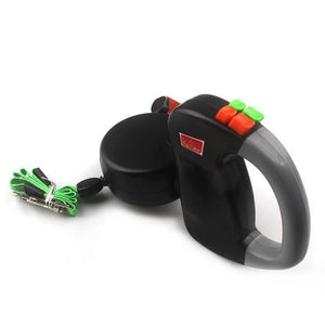 Two-Headed Dog Leash ABS Automatic Retractable